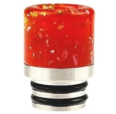 VapeSoon Drip Tip 510 epoksīda sveķi un metāls, sarkans, 1gab.